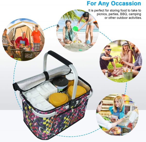 34L Beach Picnic Basket - Suitable for Outdoor Trips