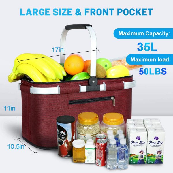 Foldable 35L Large Picnic Basket