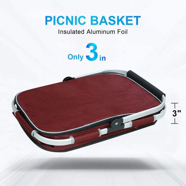 Foldable 35L Large Picnic Basket