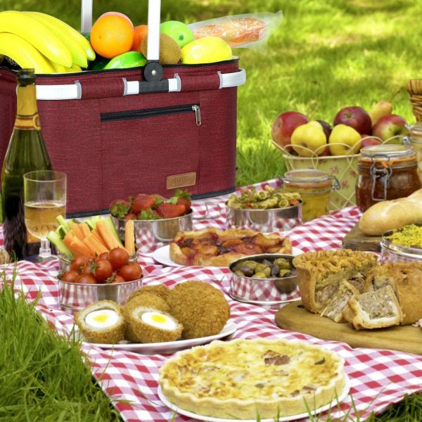 Foldable 35L Large Picnic Basket